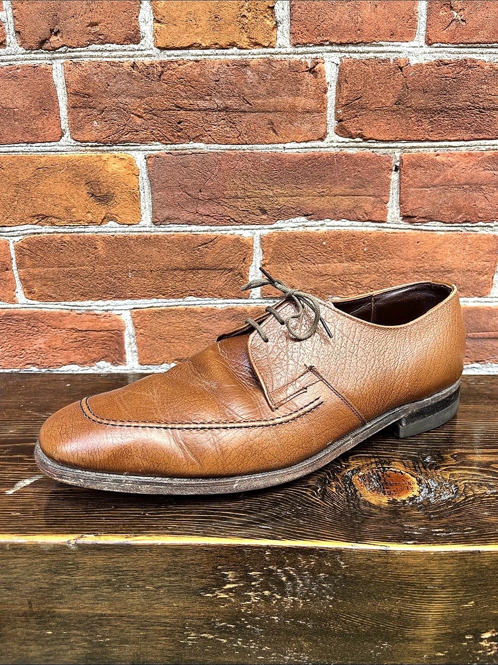 Vintage Simpson's Distinctive Men's Brown Grain Leather Derby Shoes Biltrite